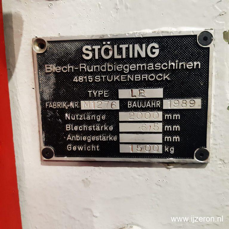 Stolting plaatwals